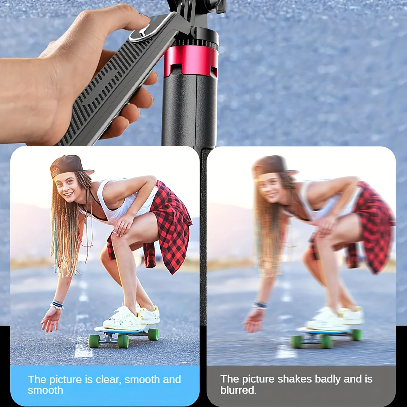 Palanca de temporizador automático de aluminio con control remoto inalámbrico y trípode para teléfono para transmisiones en vivo y grabación de video