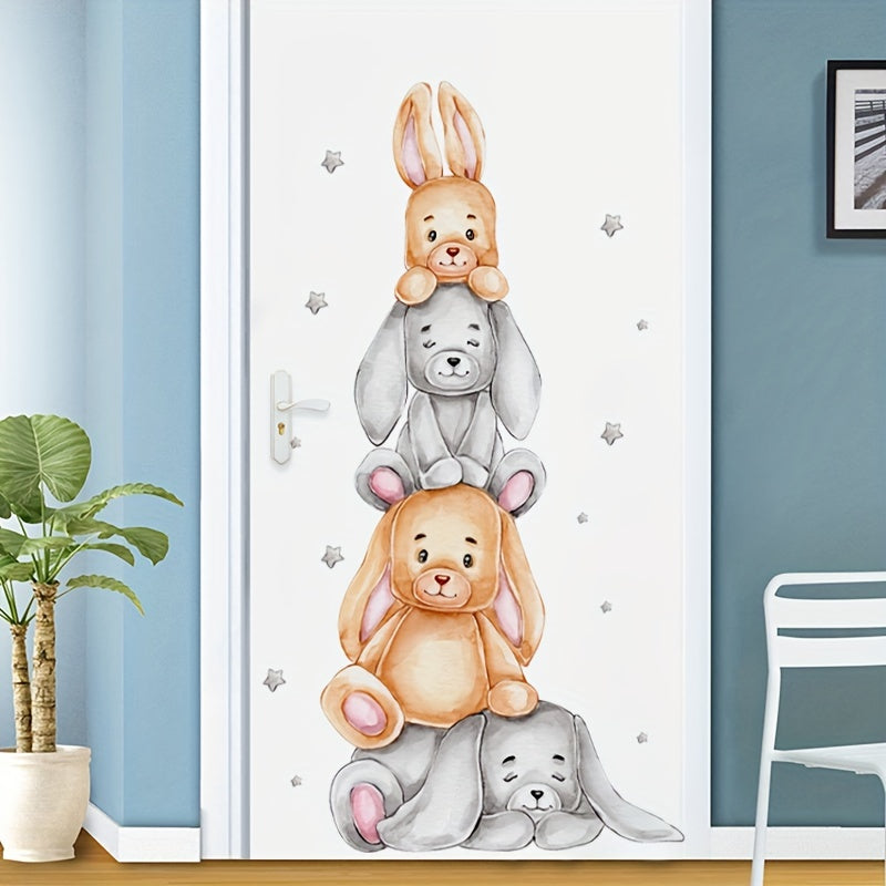 Cartoon Bear Wall Decal for Kids Rooms and Windows