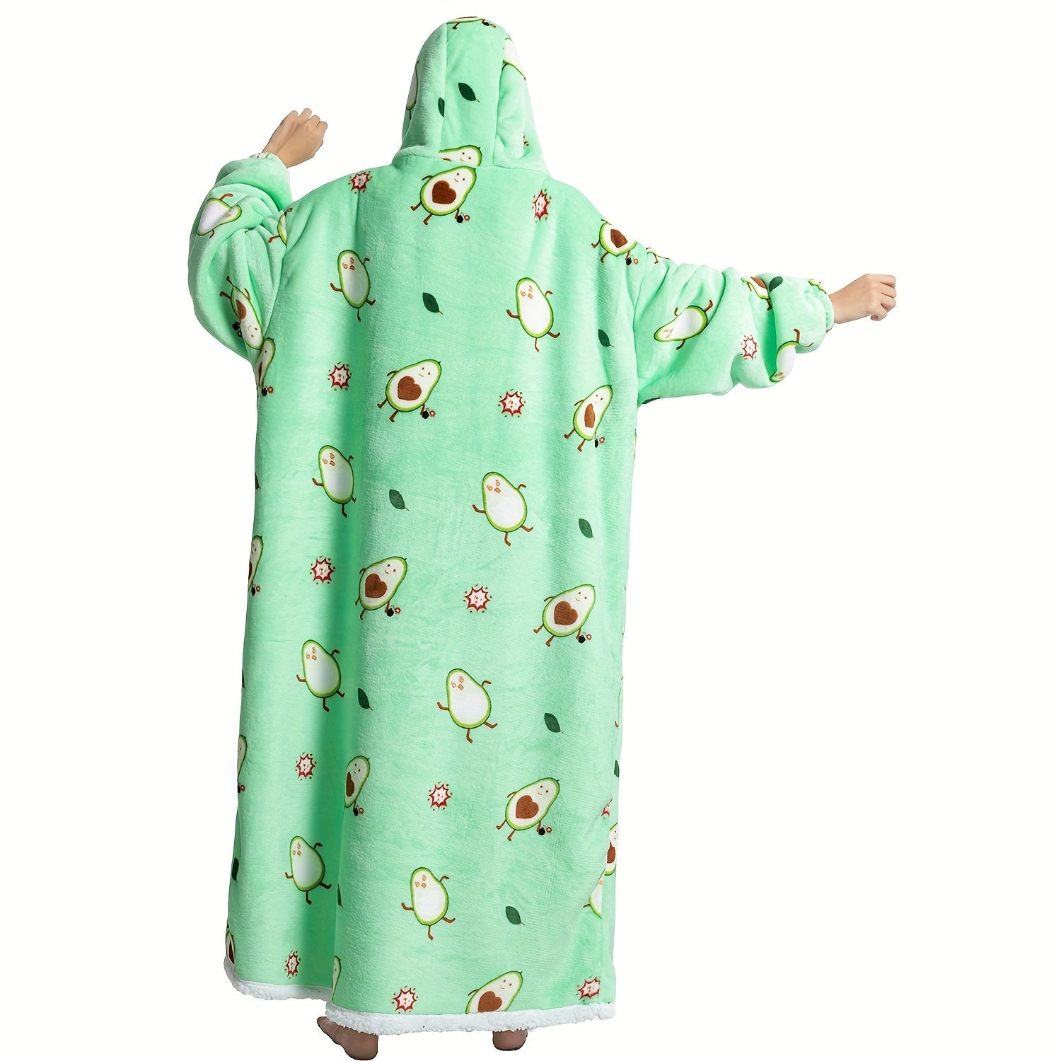 Manta con capucha para hombres y mujeres, sudadera oversize de material esponjoso