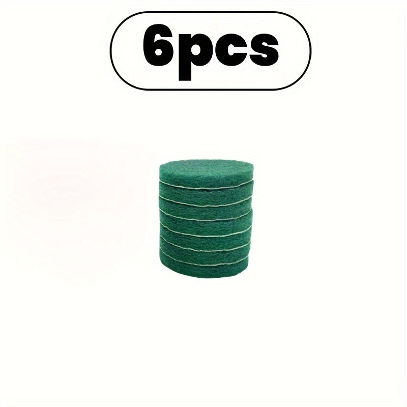 6-Piece Power Tile Scrubber Set with Interchangeable Pads for Bathroom and Floor Cleaning