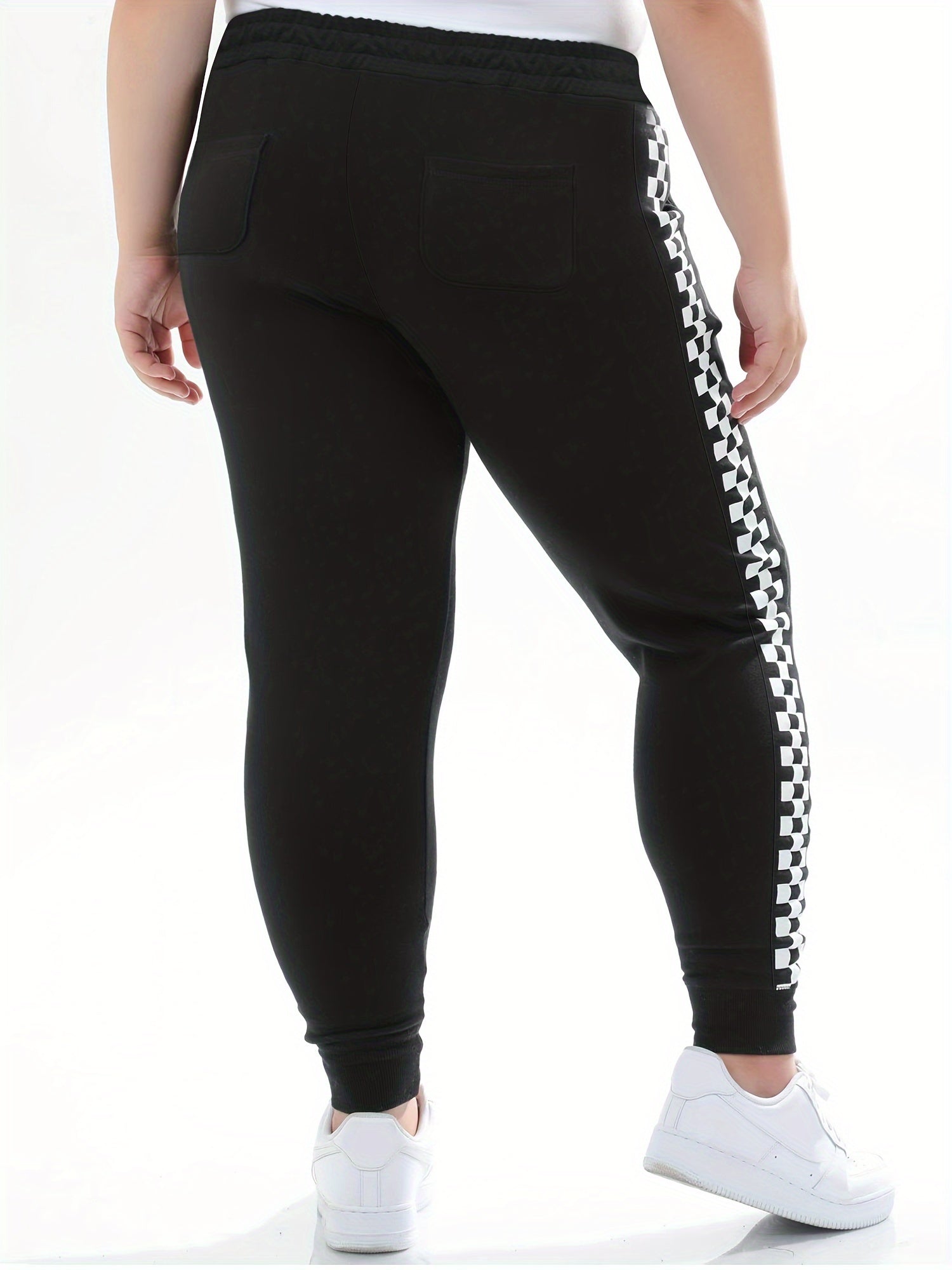 Pantalones jogger de sudadera para mujer talla plus, pantalones largos casuales con bolsillos