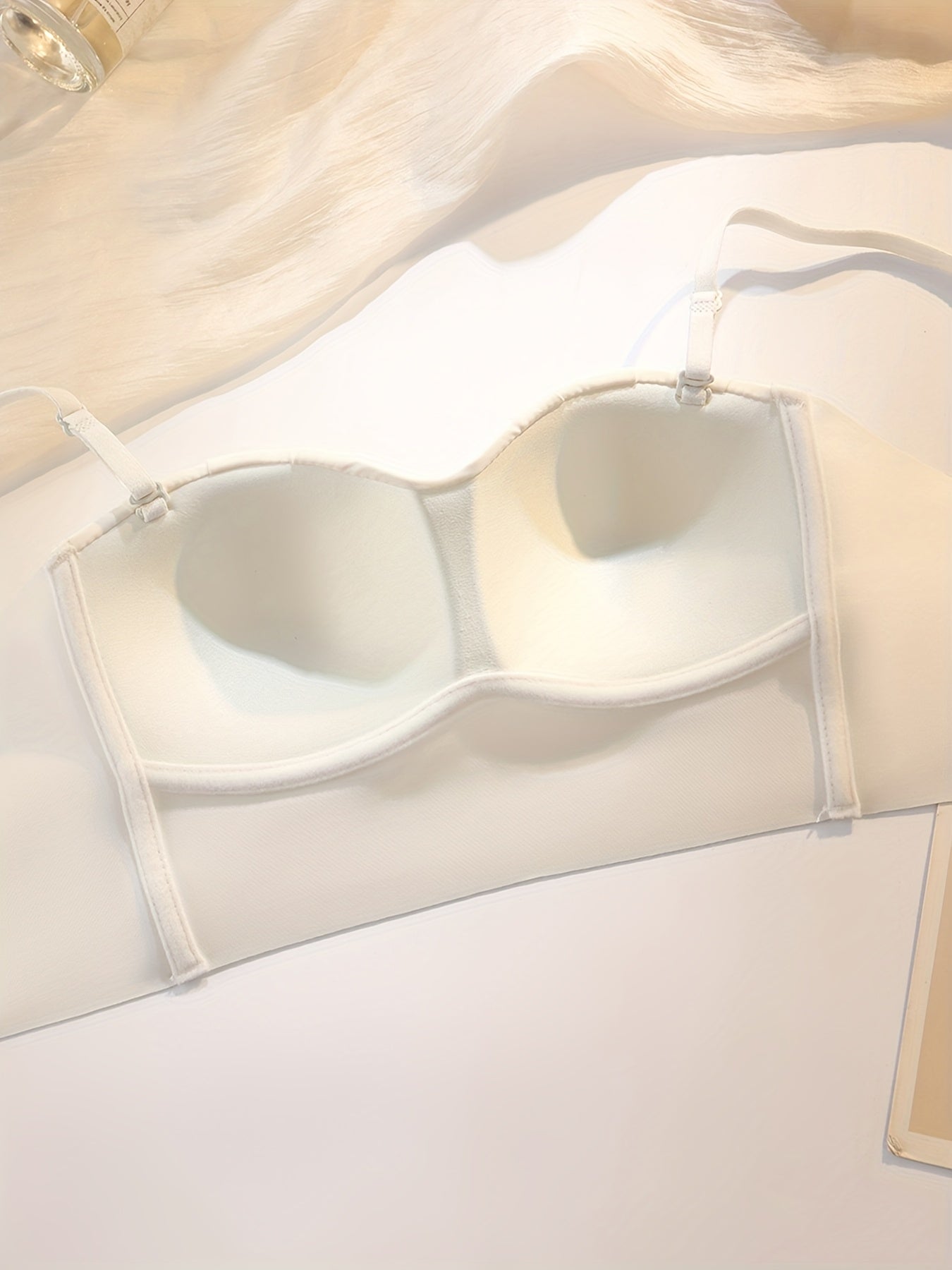 Set of 3 Women’s Seamless Strapless Bandeau Bras with Non-Removable Padding