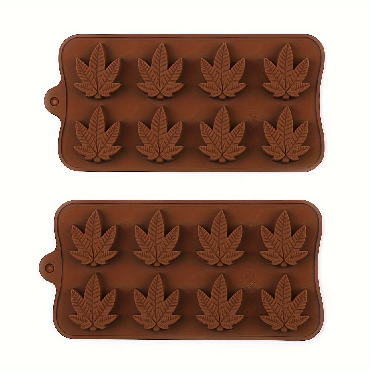 Juego de moldes de hojas de silicona para chocolates, caramelos y helados, de grado alimenticio, libre de BPA, para dulces navideños