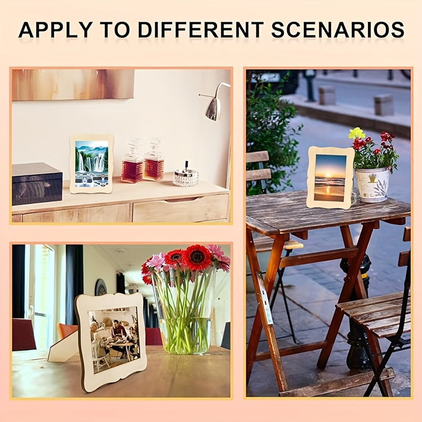 10 6-дюймовых деревянных волнистых фоторамок для поделок своими руками и домашнего декора