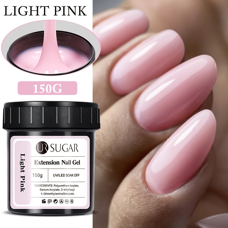 Pinkish-White Nail Extension Gel 150g Fast-Dry UV/LED Soak Off High-Quality