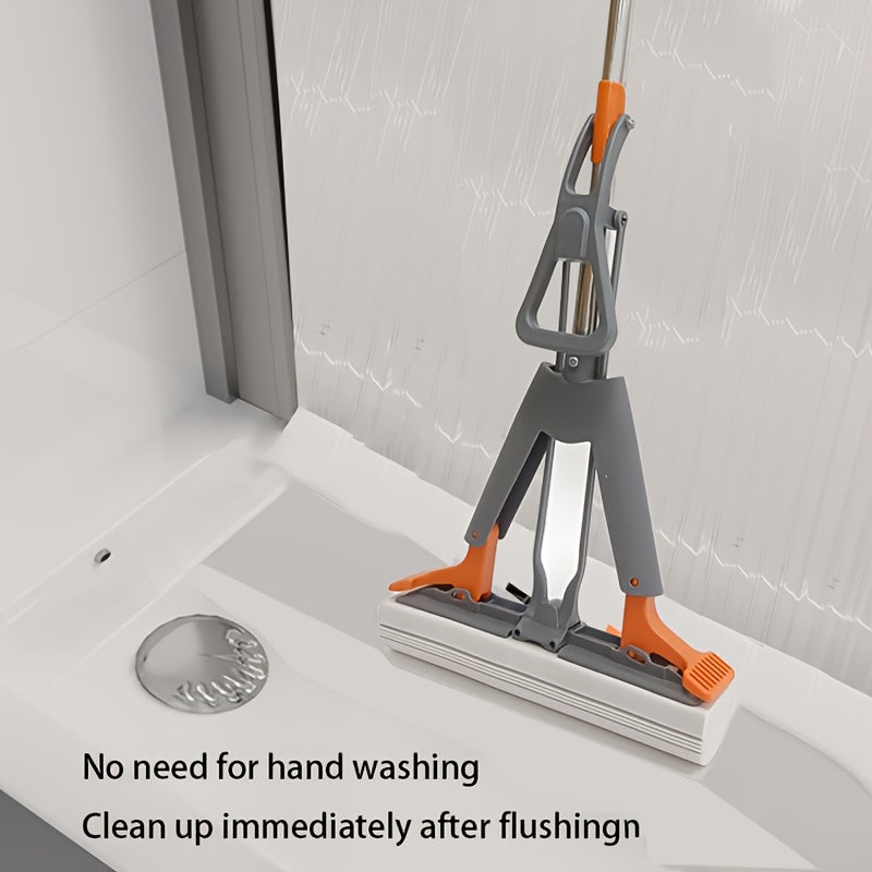 Super Absorbent Sponge Mop with Self-Squeeze Design for Hardwood and Tile Floors