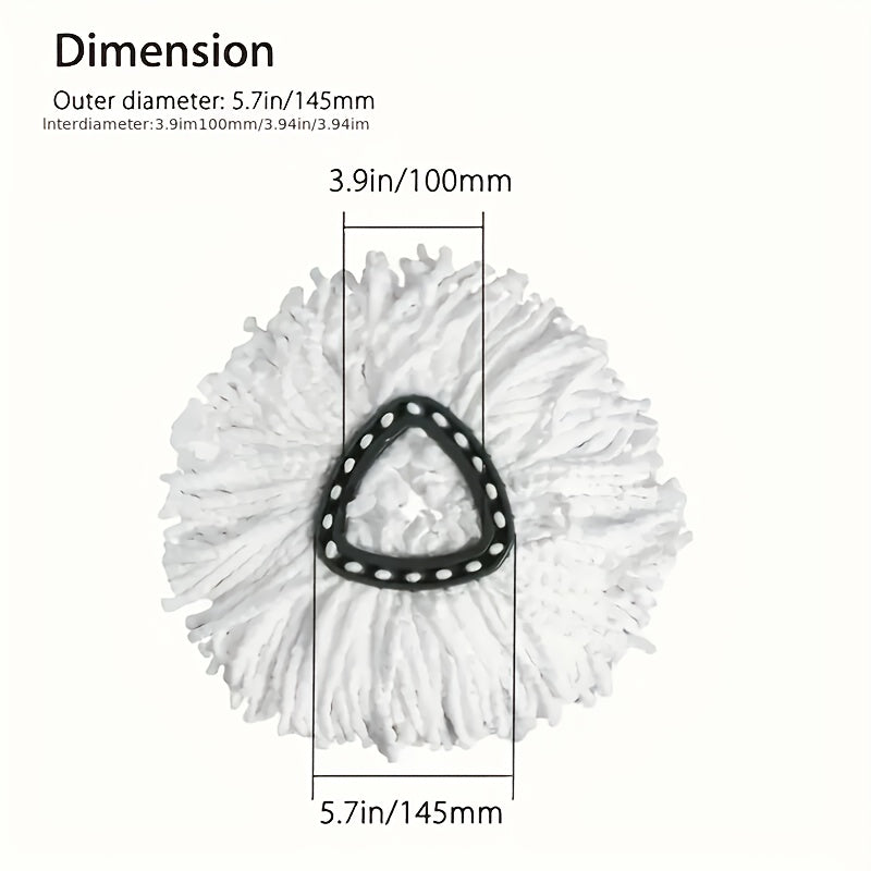 Cabezal de mopa de microfibra con pivote en forma de triángulo para limpieza de cocina y hogar, absorbente y lavable