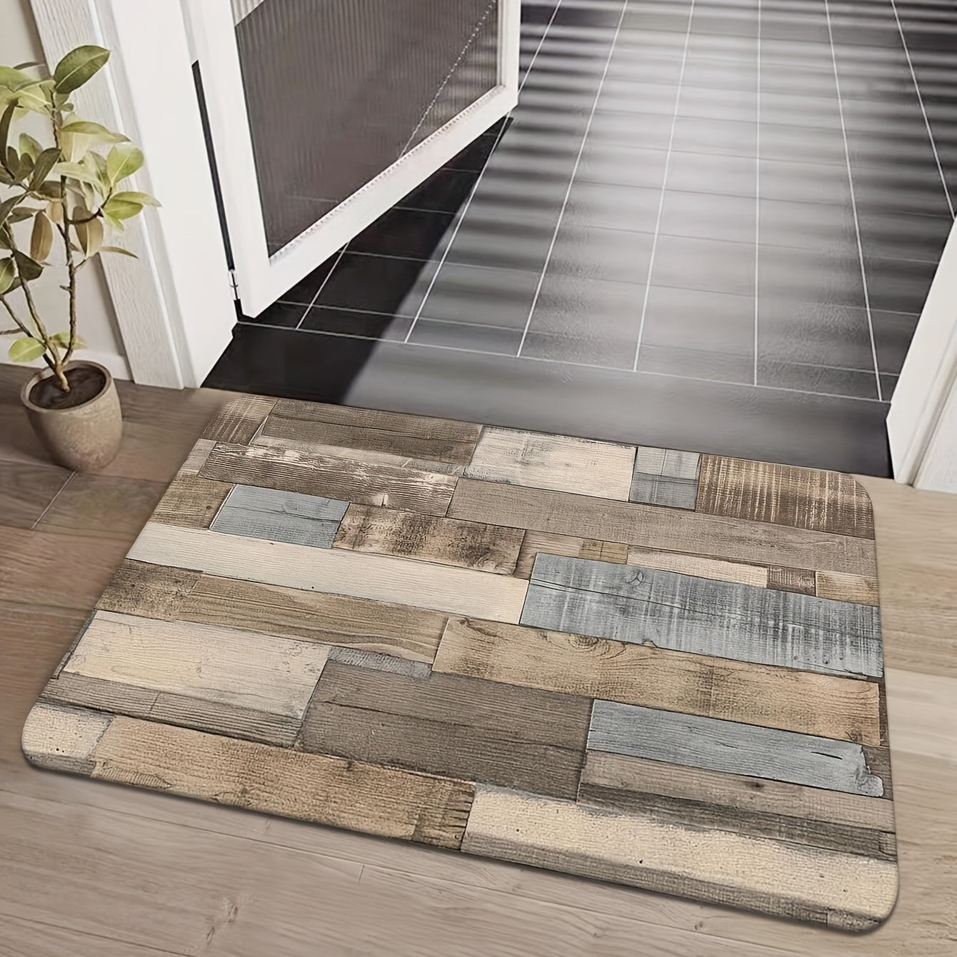 Modern Indoor Rug Carpet Non-Slip Dust-Resistant Kitchen Floor Mat 1pc