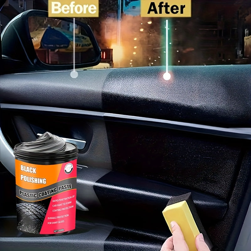 Pasta de pulir neumáticos y plástico todo en uno para cuidado del coche que restaura el brillo