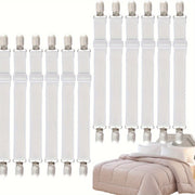 Adjustable Elastic Bed Sheet Straps Set of 2 Fitted Sheet Fasteners for Mattresses and Sofas