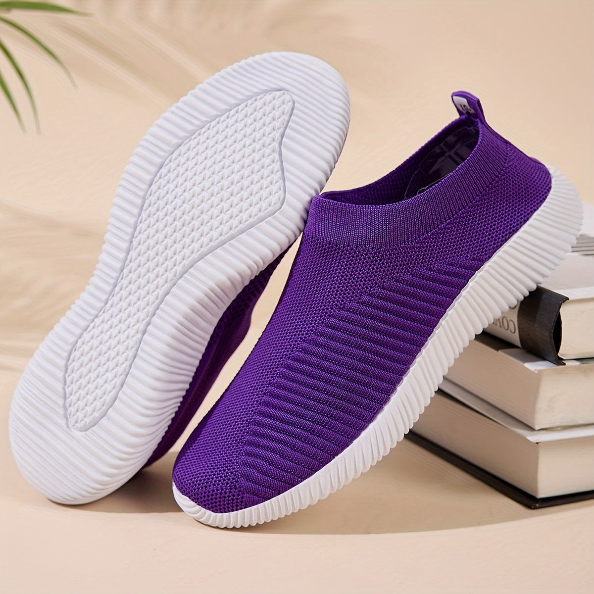 Women's Mesh Slip-On Sneakers, Casual Low Top Running Shoes