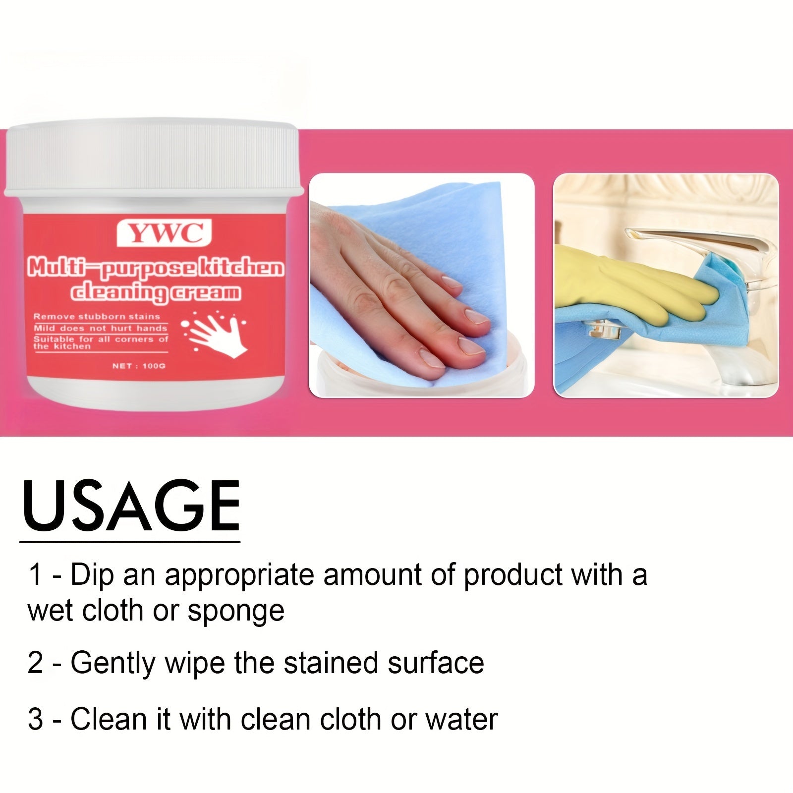 Kuchli ta'sirga ega bo'lgan oshxona pechlari va hammom yuzalarini tozalash uchun pasta, ko'p maqsadli