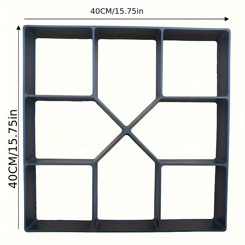 Square Concrete Paving Mold for Garden Pathways Reusable Plastic DIY Cement Mold
