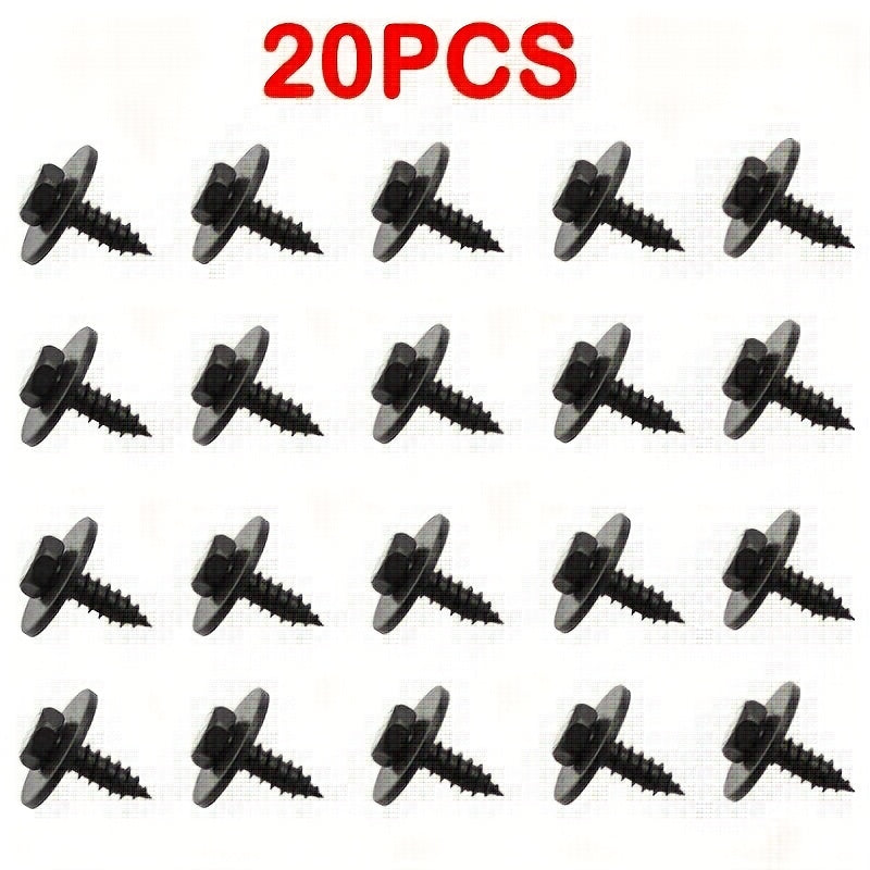 10/20/30 шт. металлическая защитная пластина двигателя, винт, для бампера, гайки, шайбы, зажимы