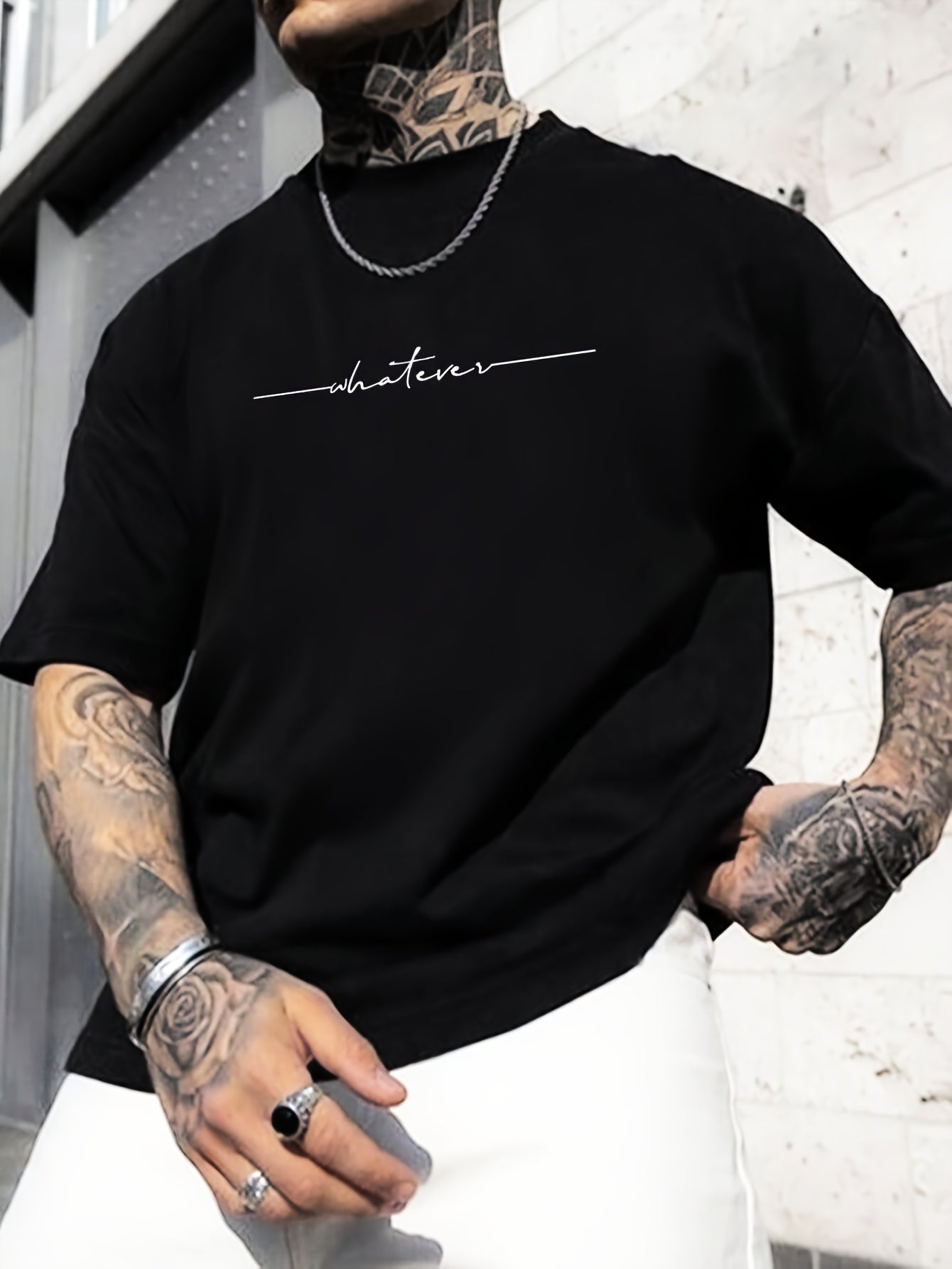 Camiseta de manga corta para tallas grandes y hombres altos Summer Plus Size con patrón geométrico de poliéster