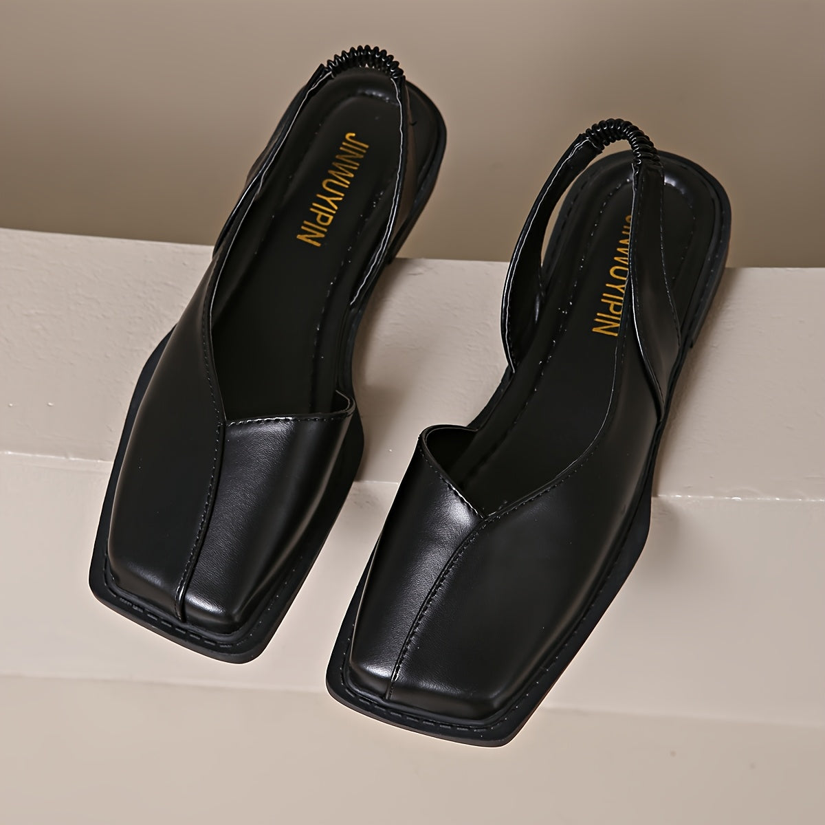 Women's Low Block Heel Roman Sandals Slip-On Cushioned Insole Non-Slip Heel Sandals