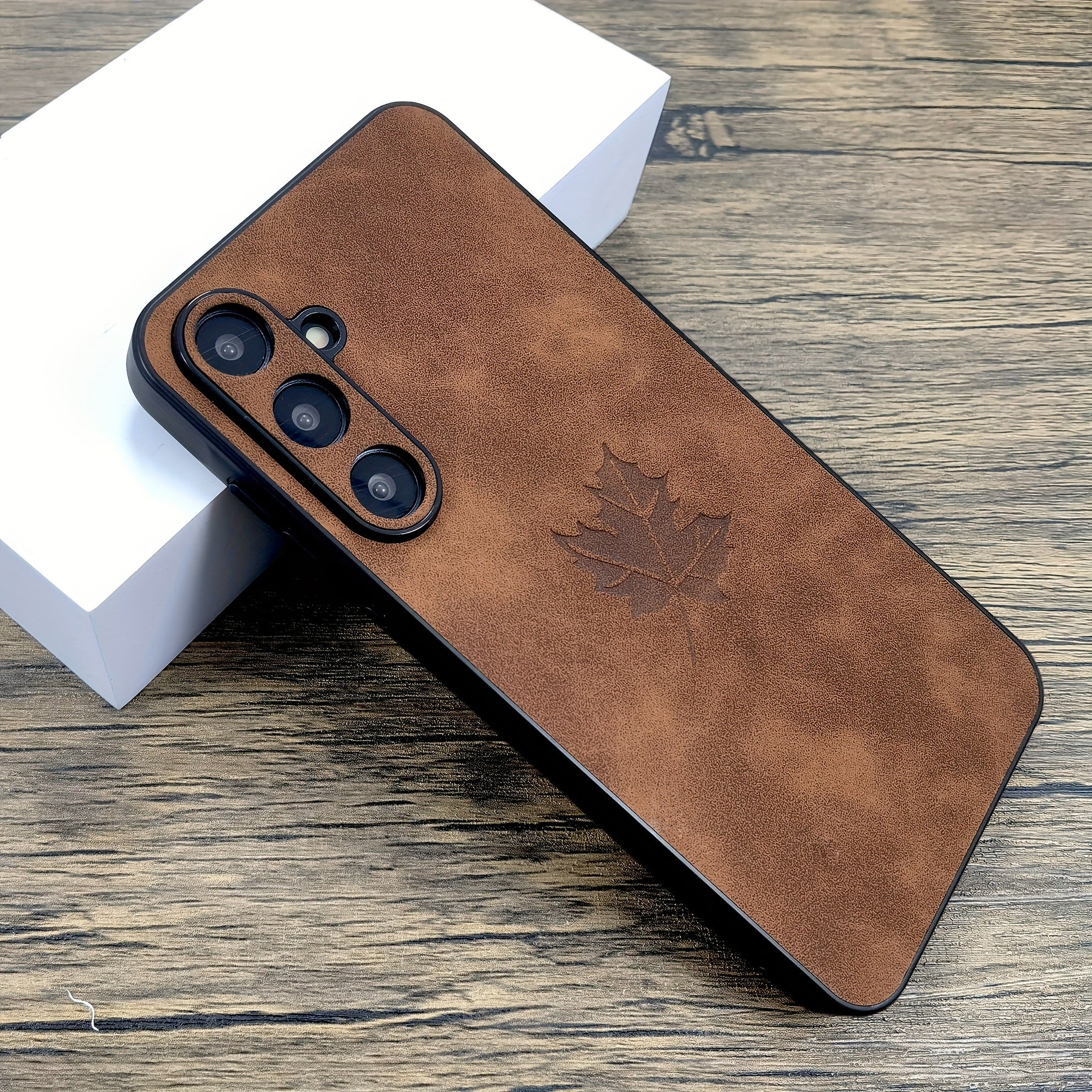 Faux Leather Phone Case for Samsung Galaxy A52 A53 A54 A55 Retro Bumper Cover