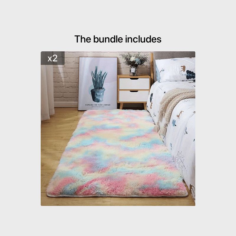 Soft Fluffy Shag Area Rug for Living Room or Bedroom Non-Slip Machine Washable