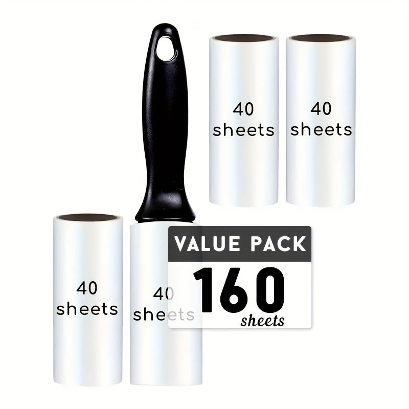 Pet Hair Remover Lint Roller with 320 Sheets Refillable Sticky Sheets for Clothes Furniture Carpet