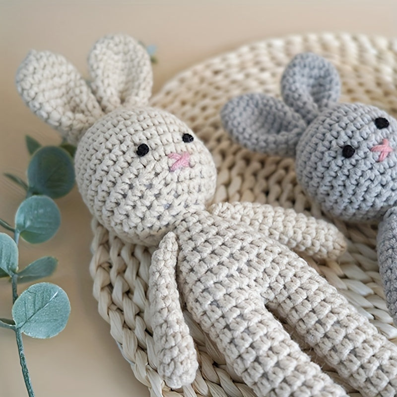 Crochet Baby Bunny Plush Toy for Infants and Toddlers