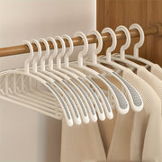 24-Pack White Plastic Clothes Hangers Non-Slip Wide Shoulder Space-Saving Heavy-Duty