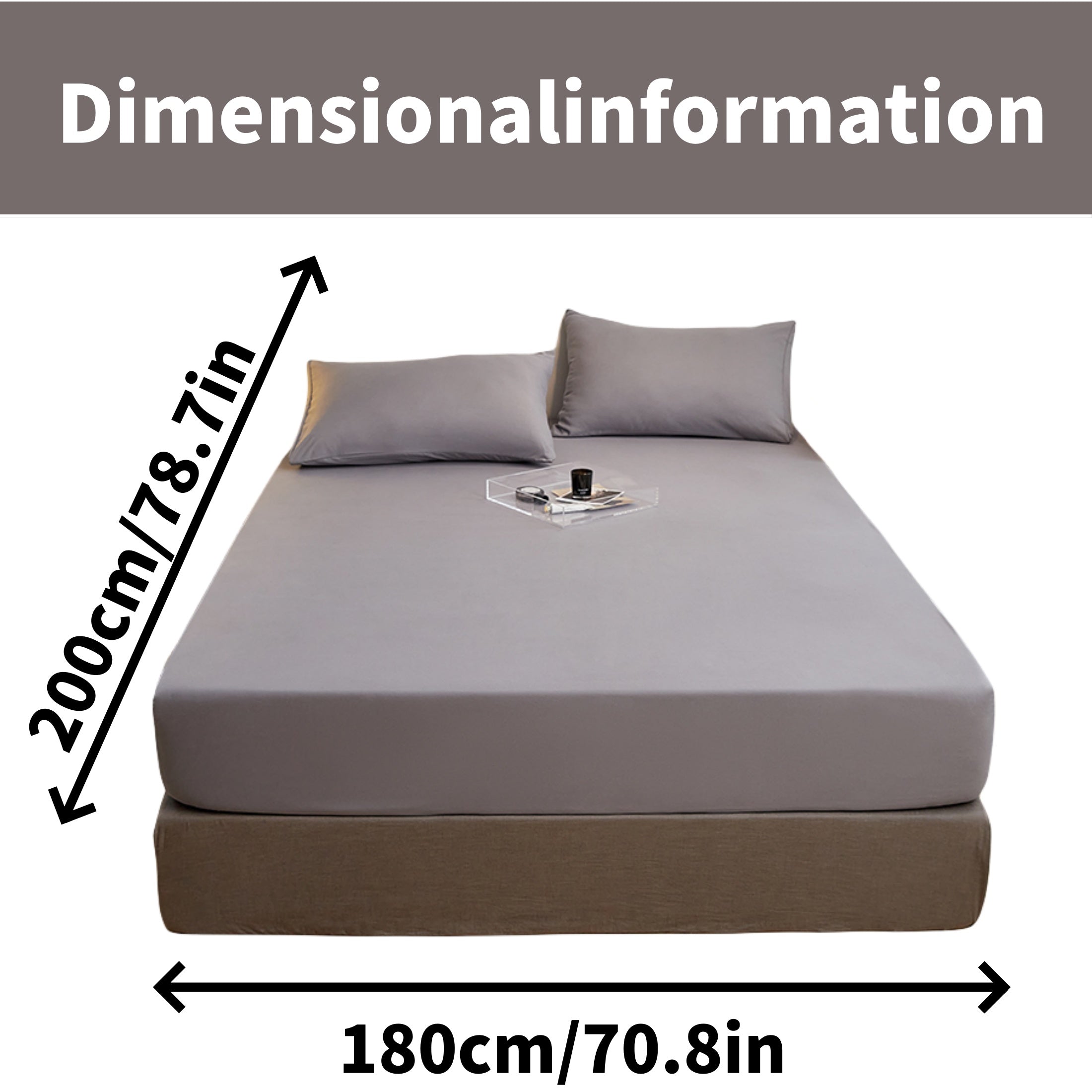 Juego de sábanas ajustadas de poliéster cepillado con 2 fundas de almohada, con bolsillo profundo, ropa de cama