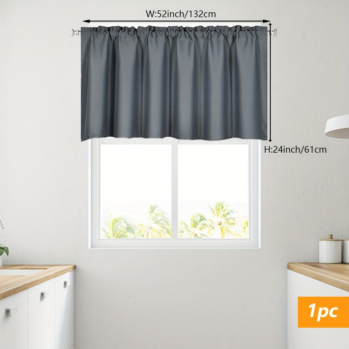 Solid Color Blackout Curtain with Rod Pocket for Privacy and Modern Style