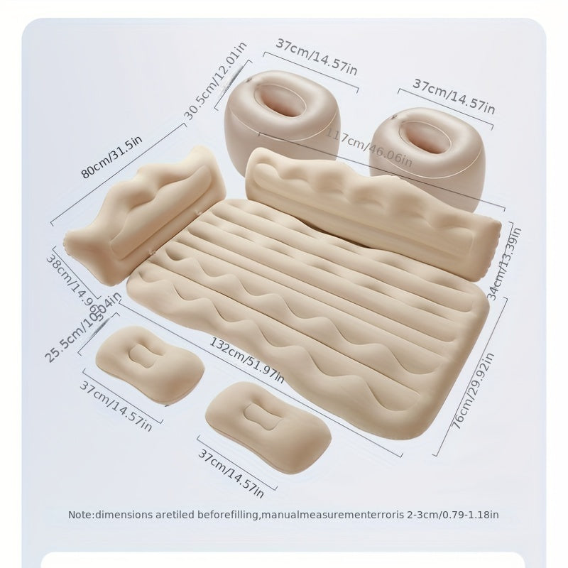 Inflatable Car Mattress Thick Bed for SUV RV Camping Home Cushion