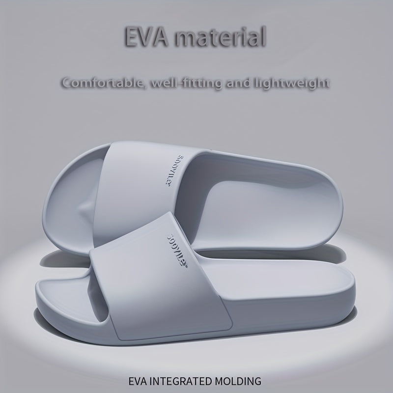 EVA Slaydlar - Ichki/tashqi foydalanish uchun sirpanmaydigan, qulay ochiq barmoq sandallari, hammom va norasmiy kiyimlar uchun ideal.