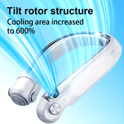 Portable Wearable Neck Fan with Adjustable Tilt Rotor, USB Charging, Silent Operation