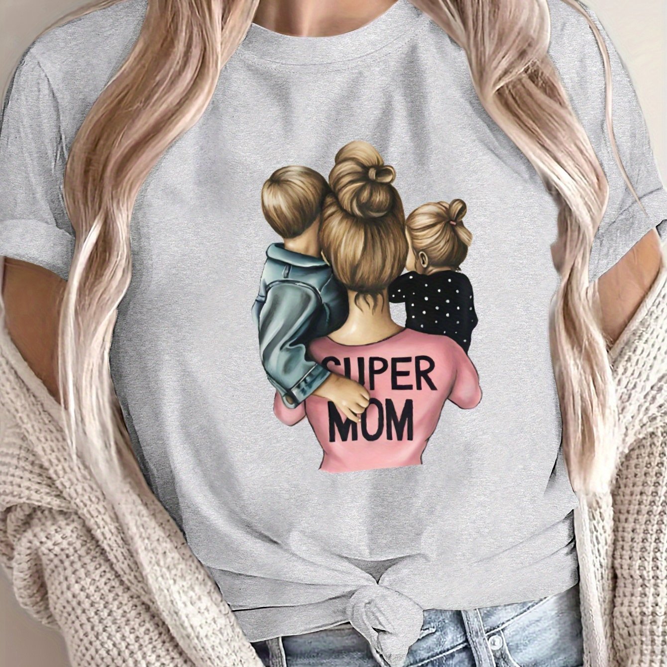 Camiseta suelta para mujer de gran tamaño, transpirable, casual, de manga corta, para verano