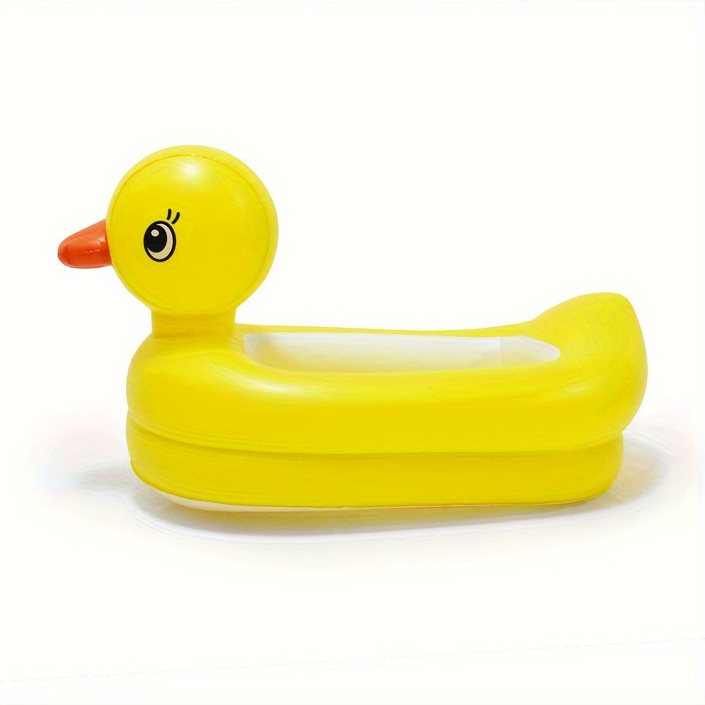 Bolalar uchun mo'ljallangan qulay shishiriladigan vannalar - Mustahkam PVC materialdan tayyorlangan, jonli ko'k rangda va qo'llab-quvvatlovchi orqa tayanchni o'z ichiga oladi.