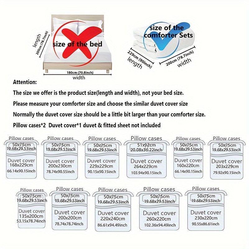 Black and Red Crown Pattern Bedding Set 3 Pieces Duvet Cover and Pillowcases