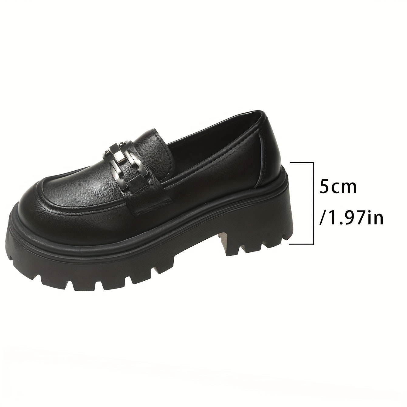 Women's Waterproof Platform Loafers with British-Inspired Design
