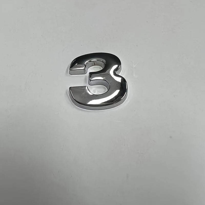 Metall avtomobil logotipi bagaj stikerlari uchun dvigatel quvvati raqami plitasi bezaklari