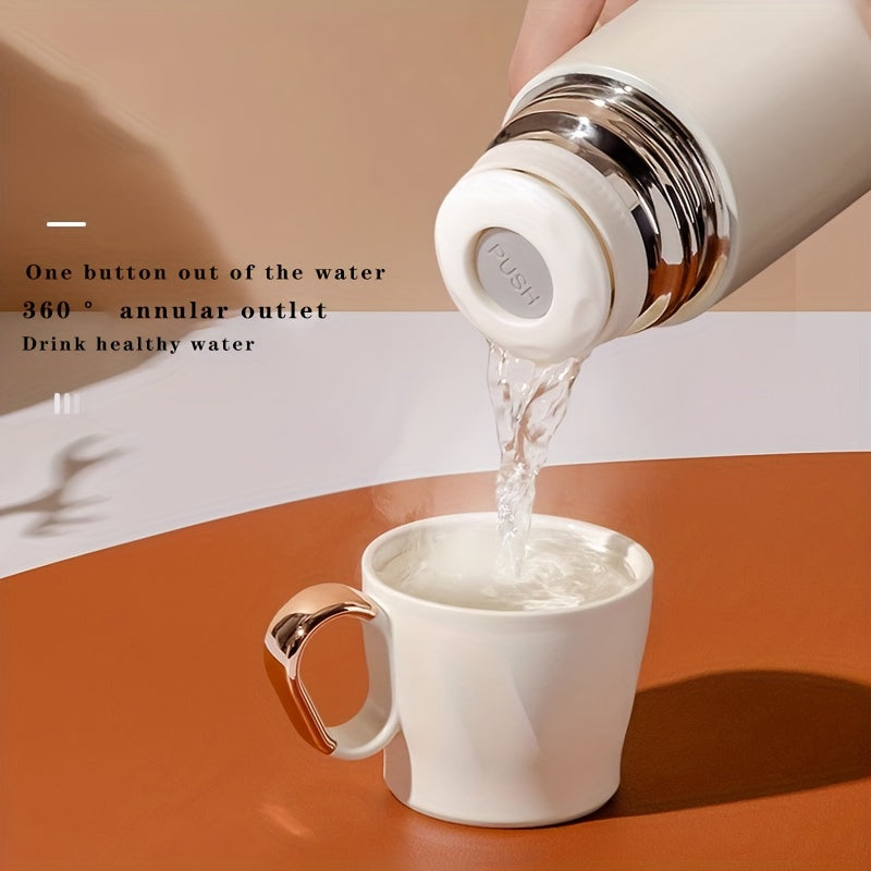 Juego de tazas térmicas de acero inoxidable con aislamiento de doble capa a prueba de fugas para viajes, oficina y escuela