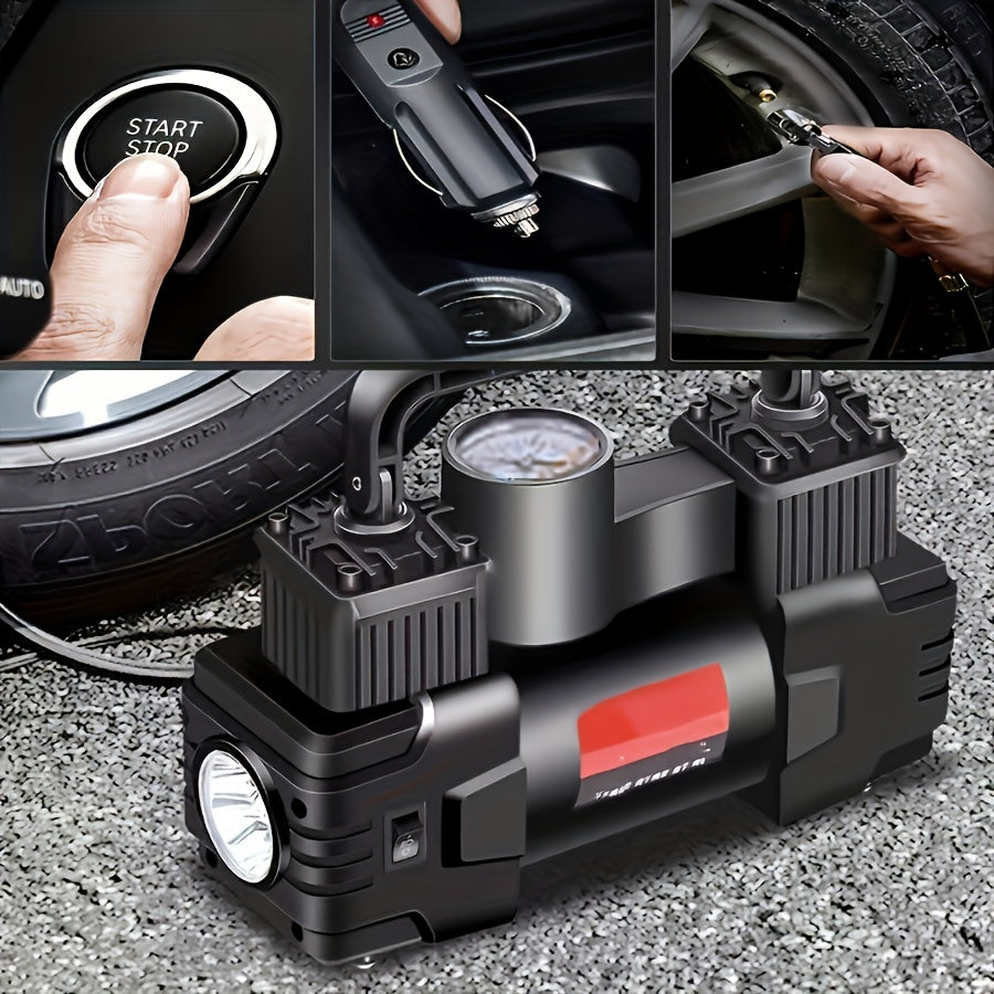 12V portativ yengil to'ldiriladigan pompalar chiroqlari bilan velosiped, mototsikl, sedan va soat ta'mirlash uchun