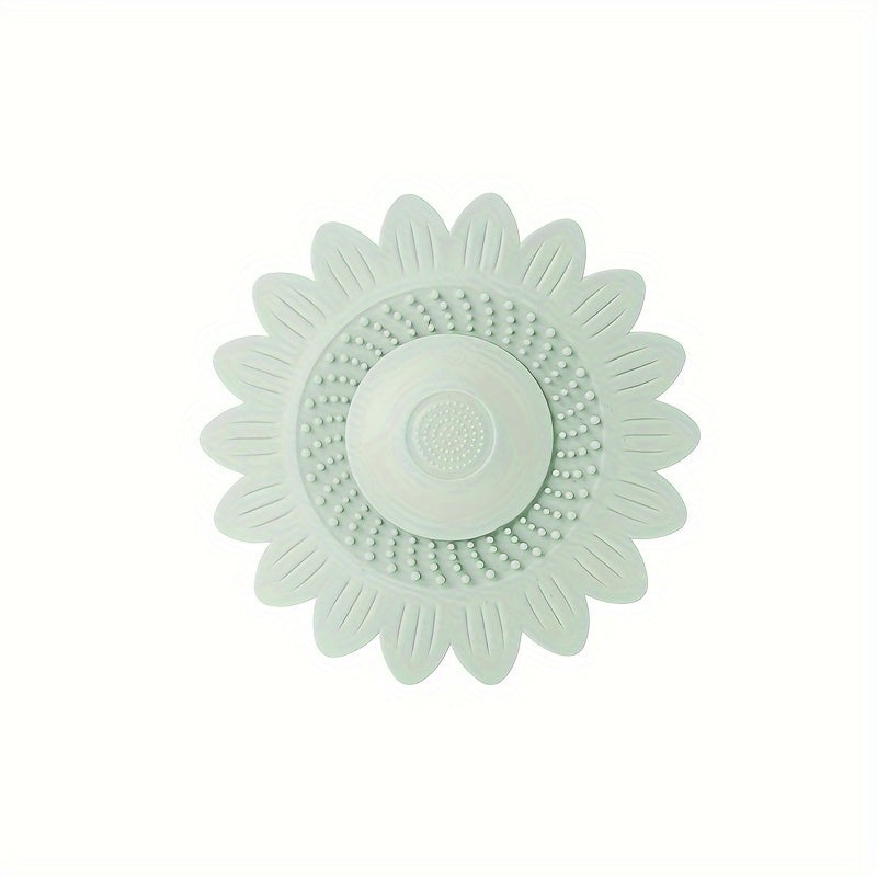 Filtro de lavabo con parador de cabello anti-obstrucción y diseño de flor para baño