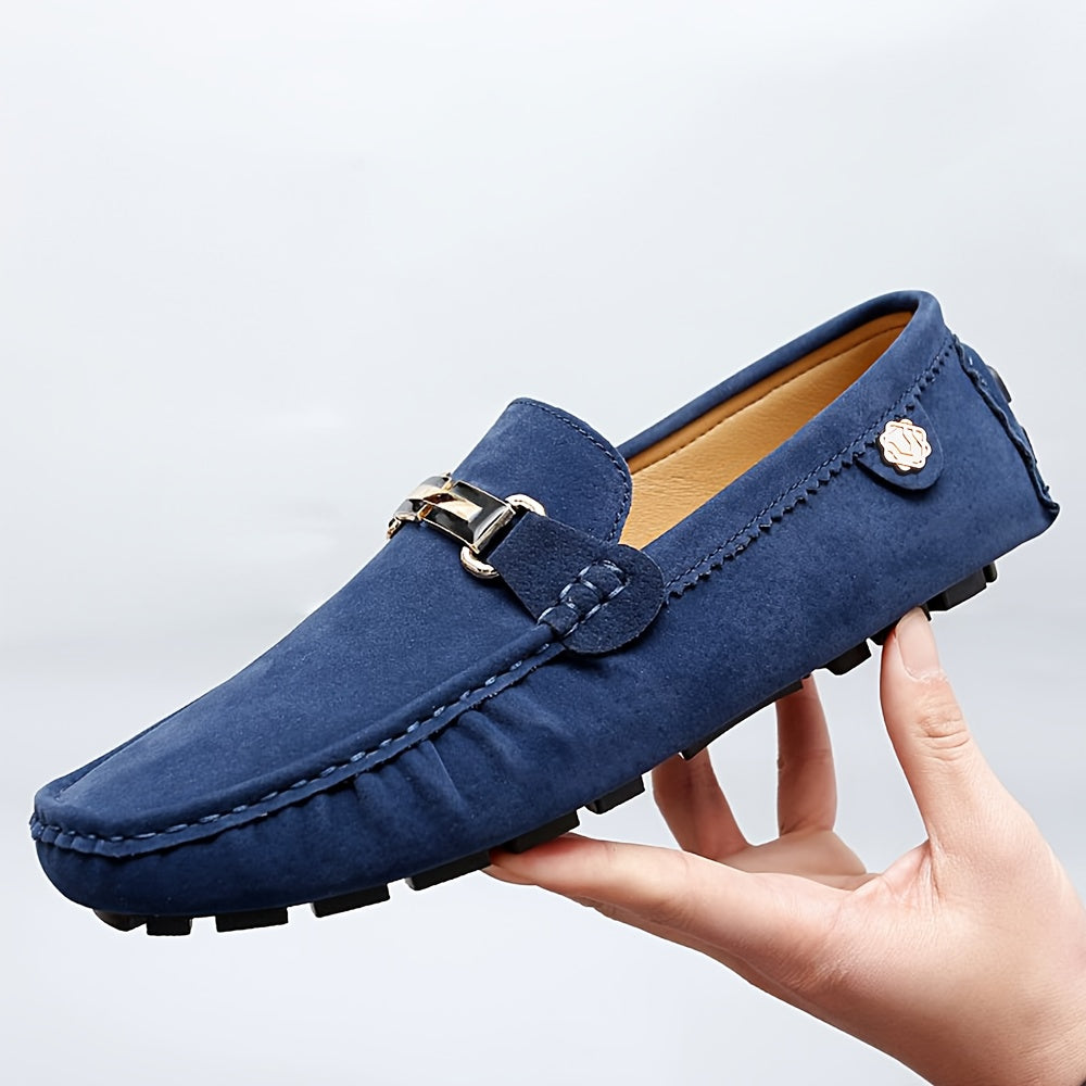 Men's Leather Slip-On Loafers Moccasins Flat Shoes Anti-skid Durable