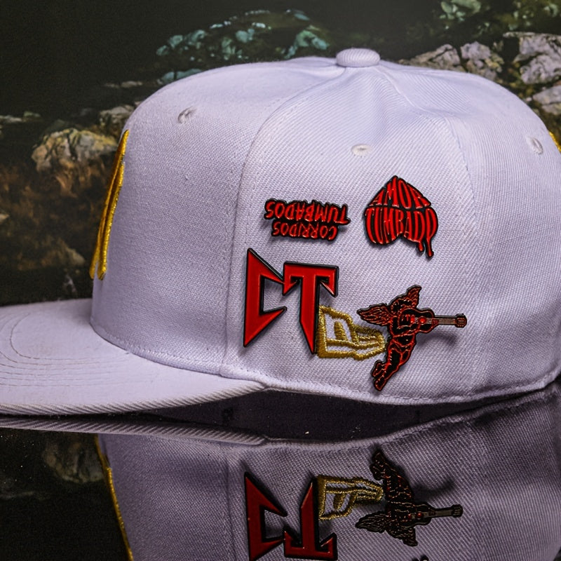 Retro Metal Hat Pin Badge Set for Men Women Cartoon Mexican Style Decorative Accessories