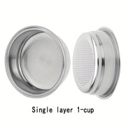 Universal Stainless Steel Single-Layer Espresso Filter Basket 51mm Coffee Portafilter