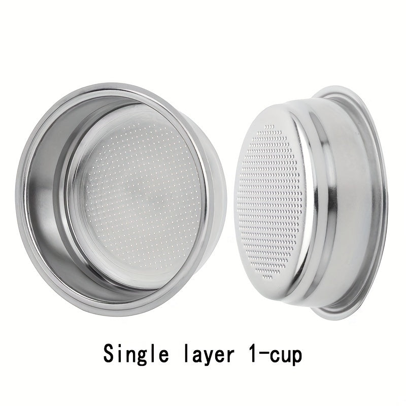 Universal Stainless Steel Single-Layer Espresso Filter Basket 51mm Coffee Portafilter