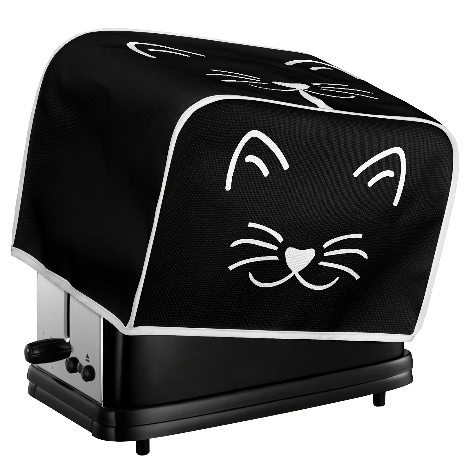 Cat Print Toaster Cover Dustproof Anti-Fingerprint Anti-Oil Machine Washable Kitchen Appliance Protector