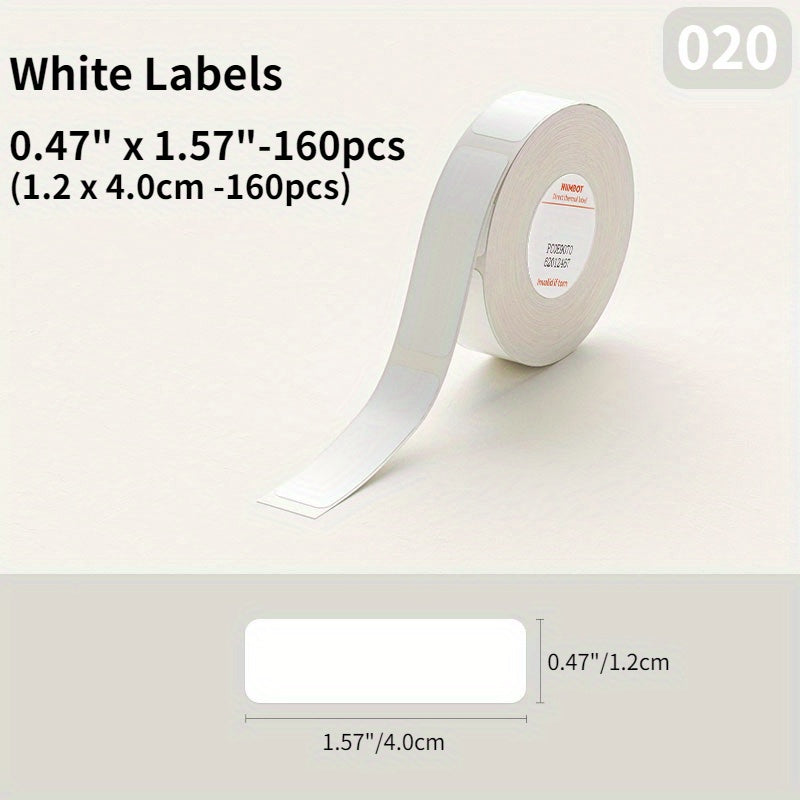 Waterproof Oil-Proof Thermal Label Roll for D11 D101 H1 Series Printers White Adhesive Label Tape