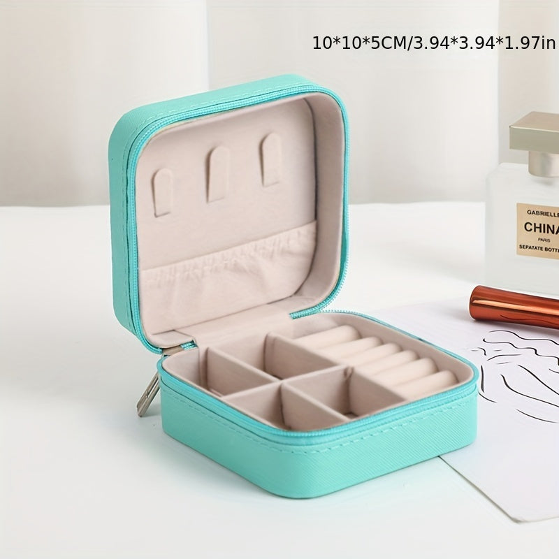 Empty Flip-Top Jewelry Box for Necklaces Rings Bracelets Earrings Storage Organizer