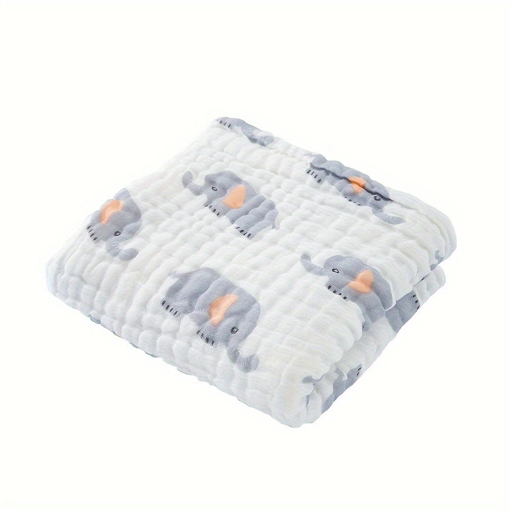 6-слойное мягкое муслиновое пеленание одеяло 105x105см, детский плед, тканый хлопок, машинная стирка