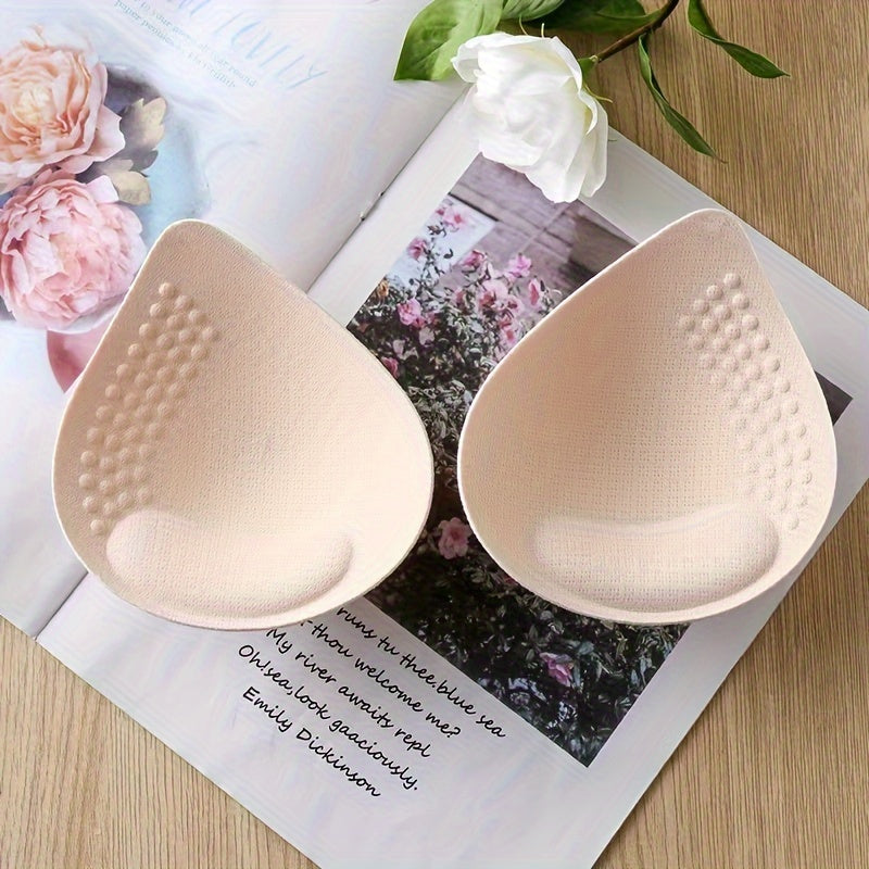 Three Pairs of Soft Thick Latex Bra Liners for Enhancing Breast Size and Comfort