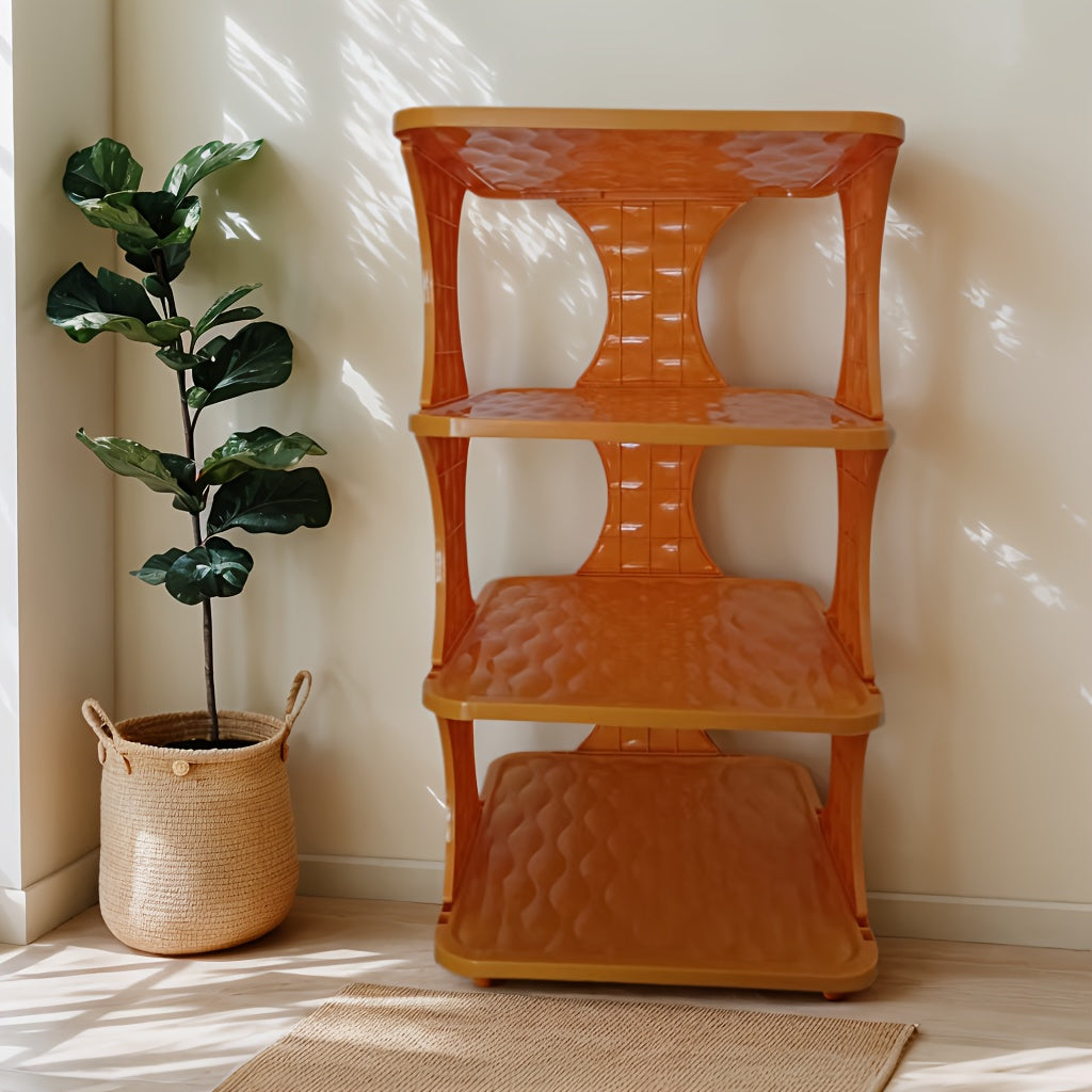 Ko'p qatlamli poyabzal shkafi, chang qopqog'i bilan, joyni tejash uchun mukammal - Oddiy yig'ilish, keng va uylar va talabalar yotoqxonasida saqlash uchun qulay.