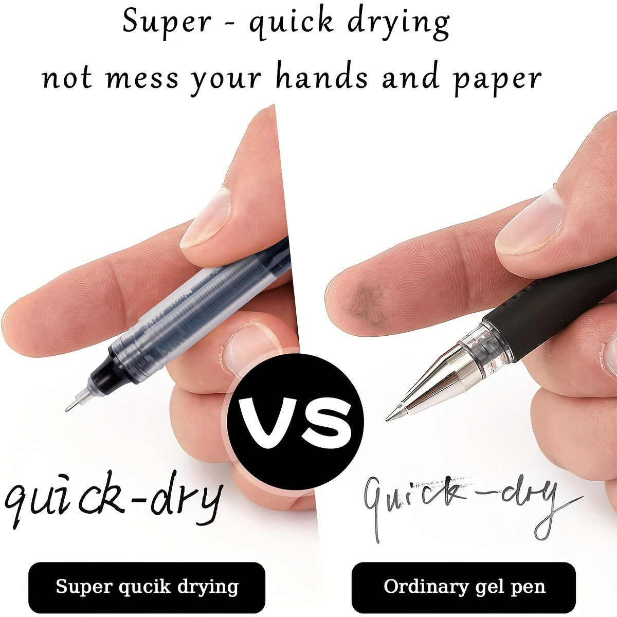 30pcs Ballpoint Pens Set 0.5mm Quick Drying Ink Black Blue Red for School Office