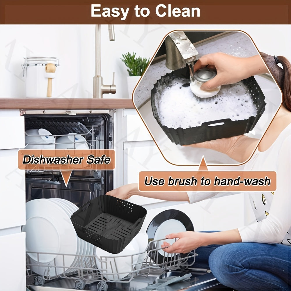 Qayta ishlatiladigan kvadrat silikon havo fritöz linzasi 22.86cm, pech pech uchun aksessuarlar